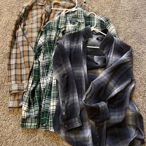 Bundle of 3 oversized flannels